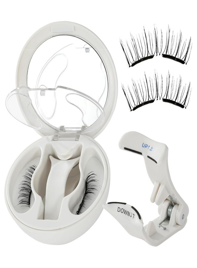 NEFROM Soft Reusable Magnetic Eyelashes with Applicator, Natural False Lash Clusters, Wispy Lashes No Glue Needed, Easy to Wear and Remove (1 Pack) - Image 1